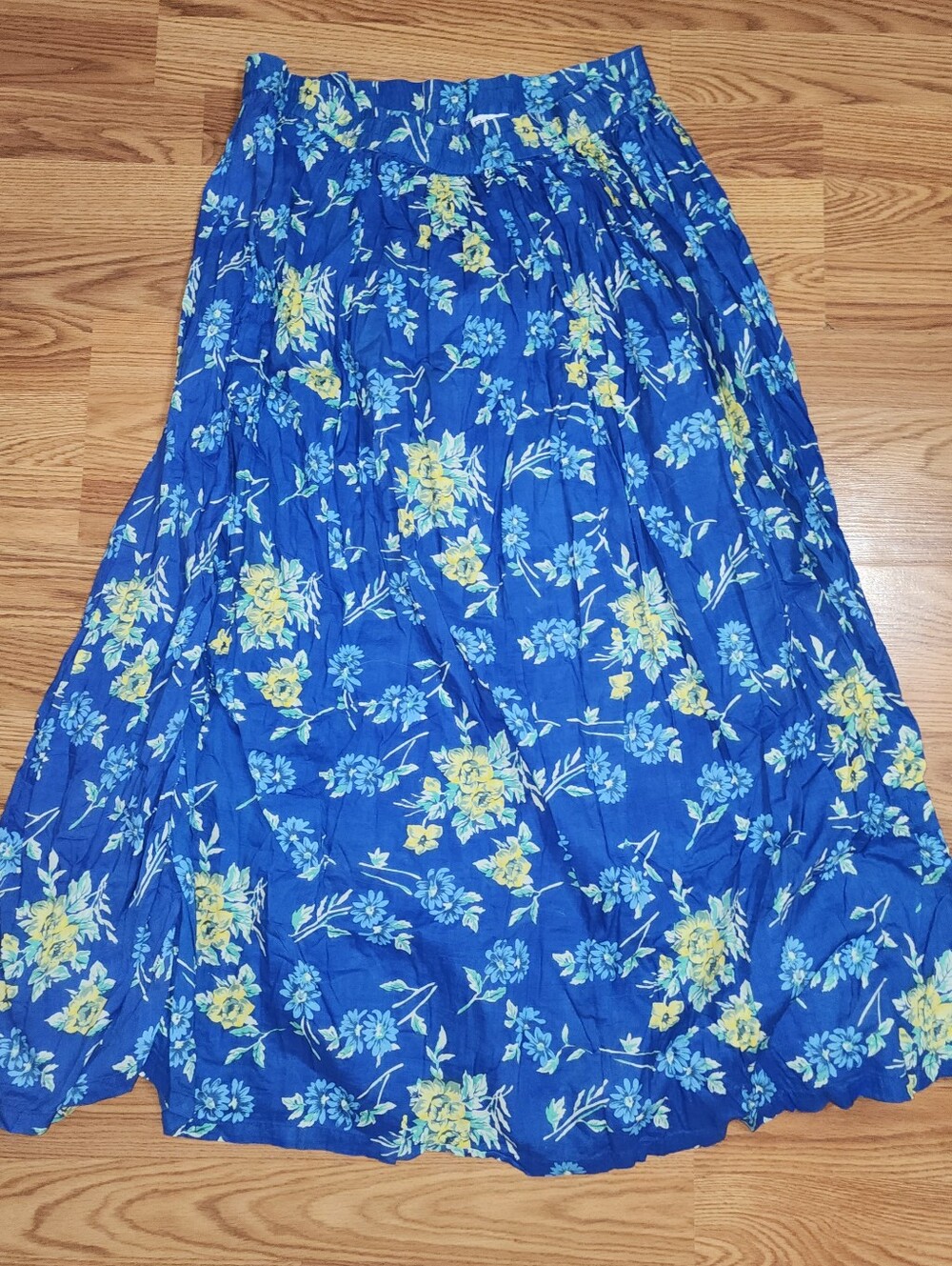 Vtg Basic Editions Floral Maxi Skirt Womens Size S 100% Cotton Y2K Cottagecore